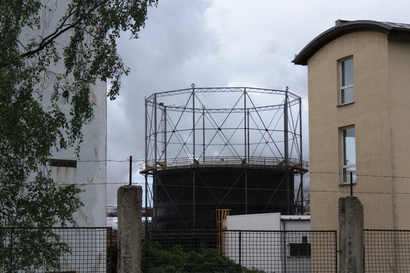 Altertümlicher Gasometer in Vřesová