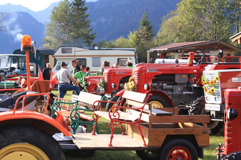 Steyr-Parade vor herbstlicher Kulisse