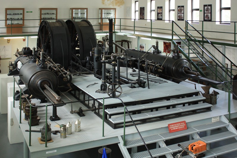 Fördermaschine im Bergbaumuseum Krásno