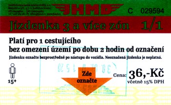 Vorderseite meiner Fahrkarte