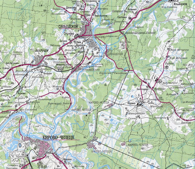 Schmalspurbahn Кирово-Чепецк (Kirovo-Čepeck) - Октябрьский (Oktjabrskij)
