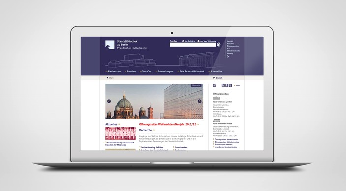 Allgemeine Webseiten der Staatsbibliothek zu Berlin